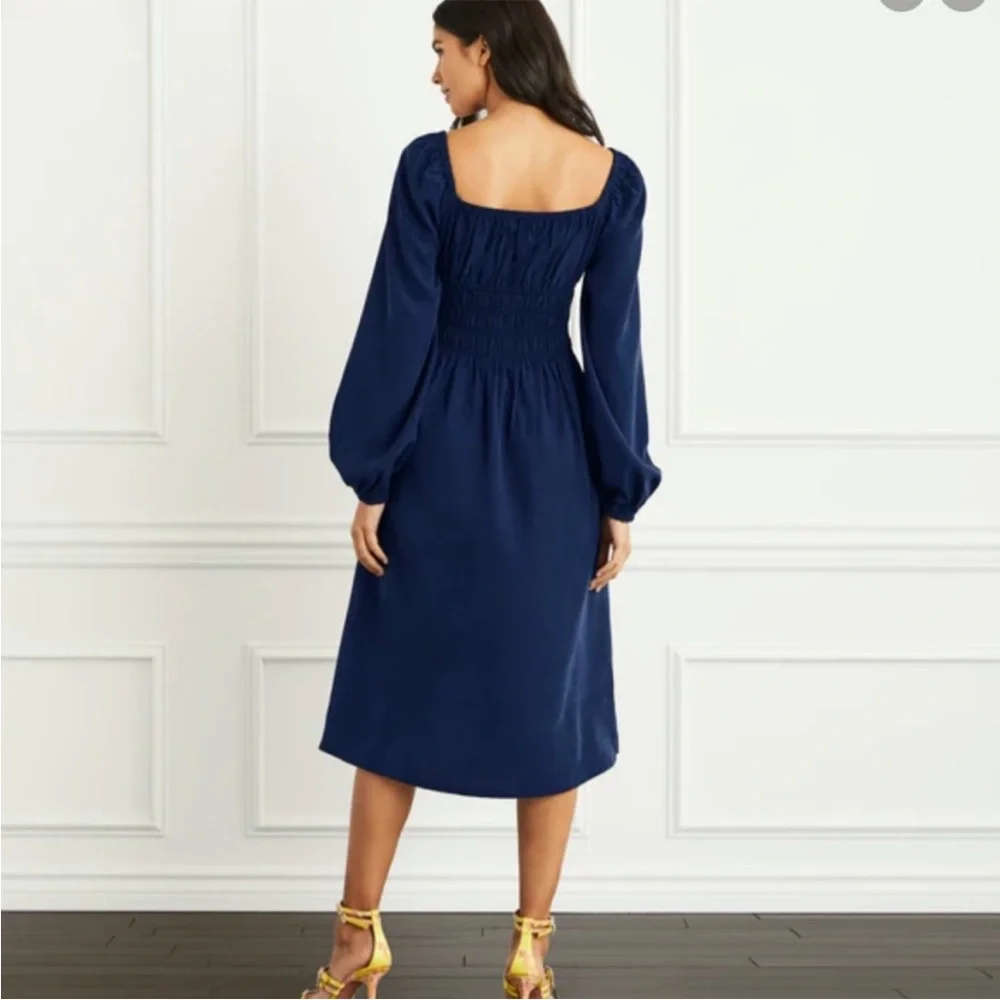 Hill House Jasmine nap dress long sleeve smocked